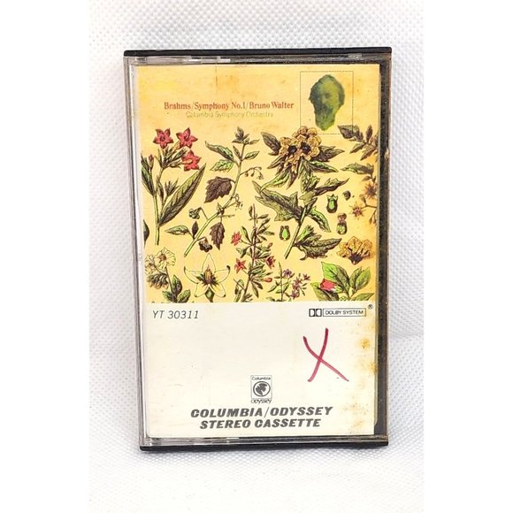 Brahms Symphony #1 Bruno Walter Columbia Symphony Orchestra Cassette Tape - Picture 1 of 9